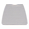 women's cream and navy stripe skirt