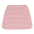 women's cream and red stripe skirt
