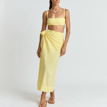 women's soleil gingham pareo