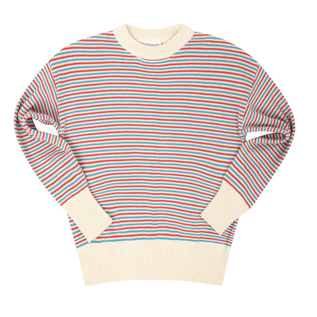 women's marina stripe knit sweater