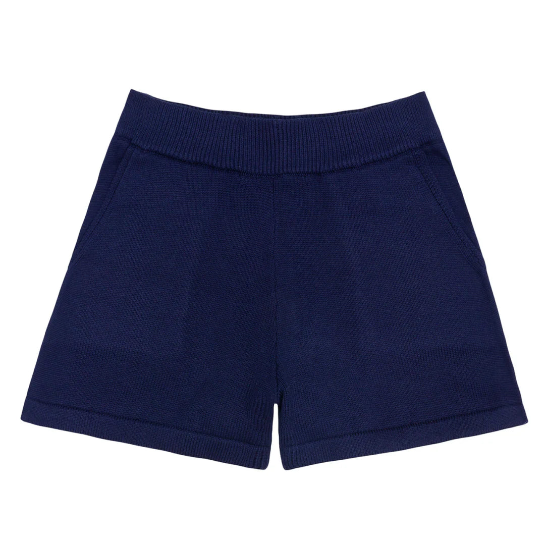 women's navy knit short