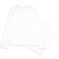 women's blue heart pima pajamas set