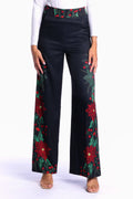 Poinsettia Women's Christmas Suit Pant