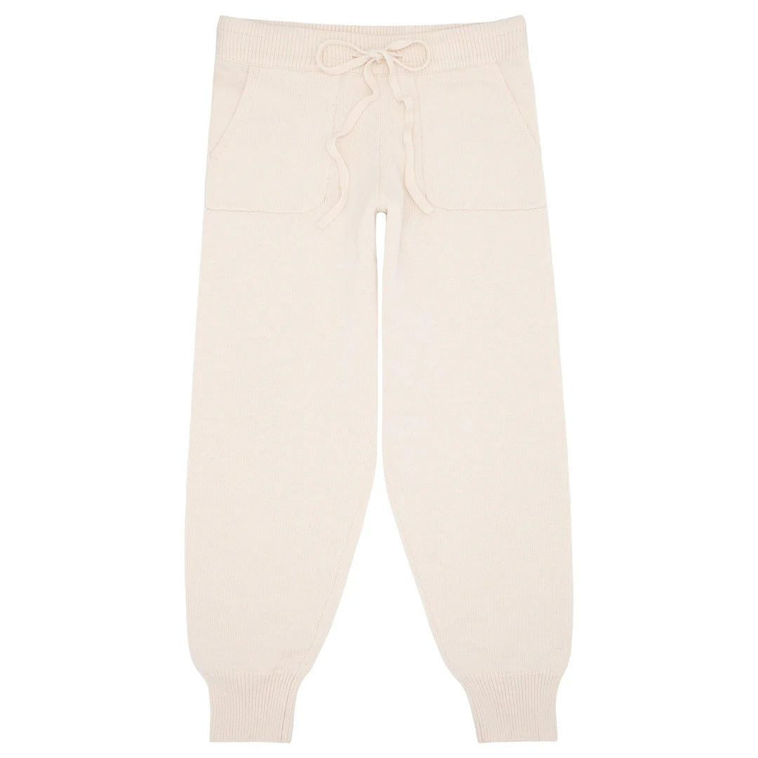 women's cream knit pant